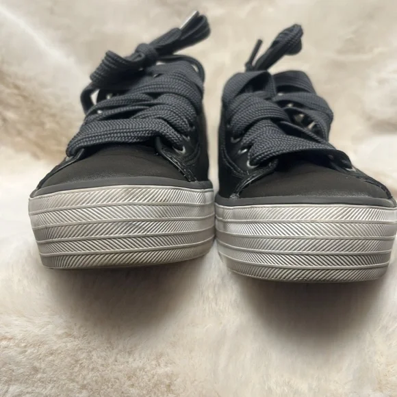 Keds Women's grey satin and leather Sneakers - Picture 6 of 10